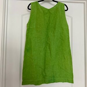 Ilhana Kohn Green Linen Sleeveless Dress